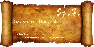 Szekeres Harald névjegykártya